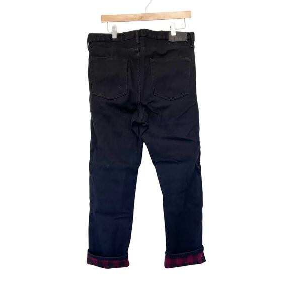 Eddie Bauer Black Fleece Lined Jeans Sz 32x30 - Picture 6 of 6